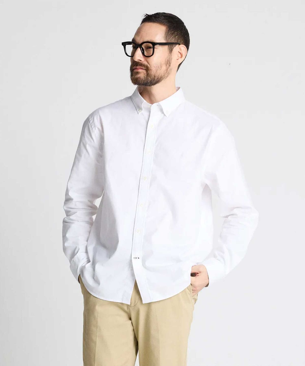 에스티코(STCO) DIEMS Compact Stretch Oxford Shirts 화이트 (레귤러핏)_DDSWZ01ESW