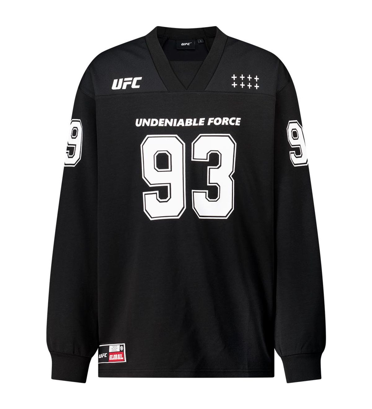 유에프씨 스포츠(UFC SPORT) UFC 풋볼저지 오버핏 긴팔 티셔츠 블랙 U2LSX1302BK