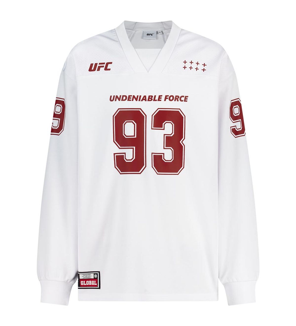 유에프씨 스포츠(UFC SPORT) UFC 풋볼저지 오버핏 긴팔 티셔츠 화이트 U2LSX1302WH