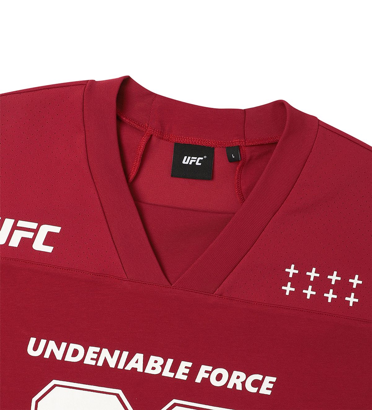 유에프씨 스포츠(UFC SPORT) UFC 풋볼저지 오버핏 긴팔 티셔츠 다크레드 U2LSX1302DR