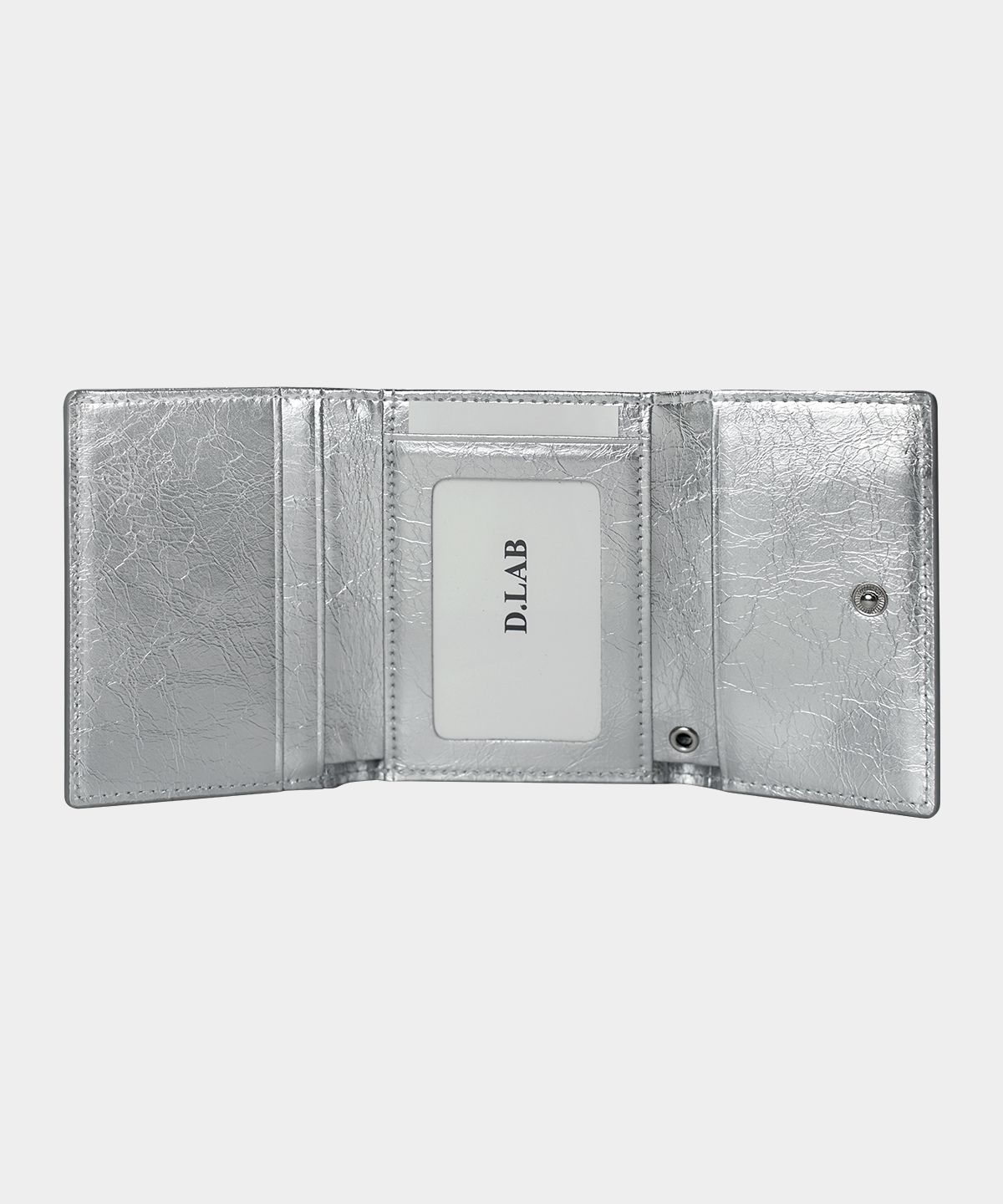 디랩(D.LAB) 베니 3단 반지갑-실버