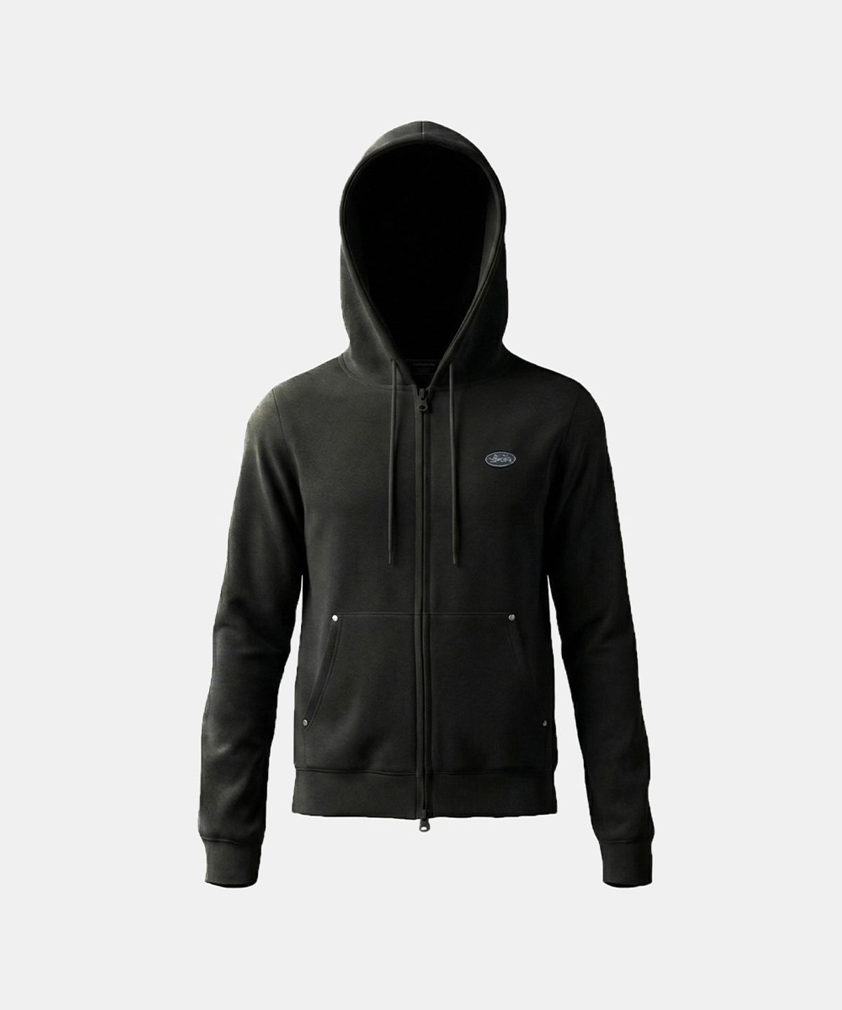배드블러드(BADBLOOD) BS Soft Terry Zip-Up Hoodie - Black