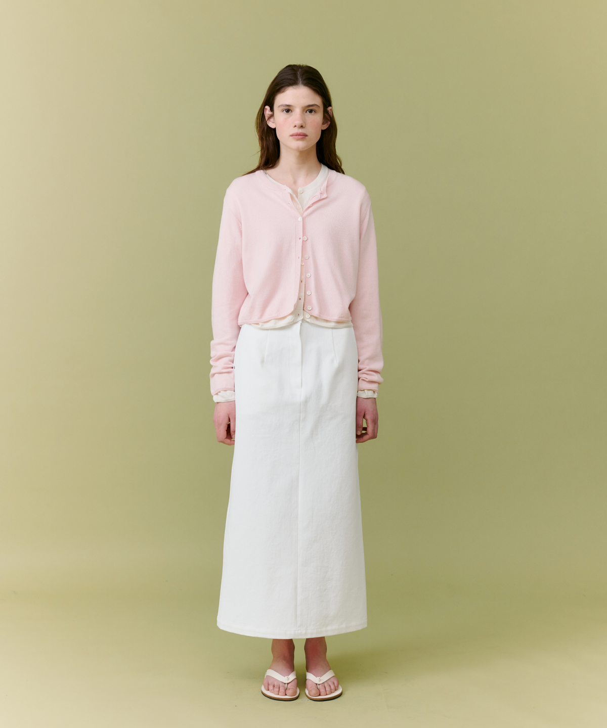 더 릴(THE LILLE) Crop button cardigan_pink