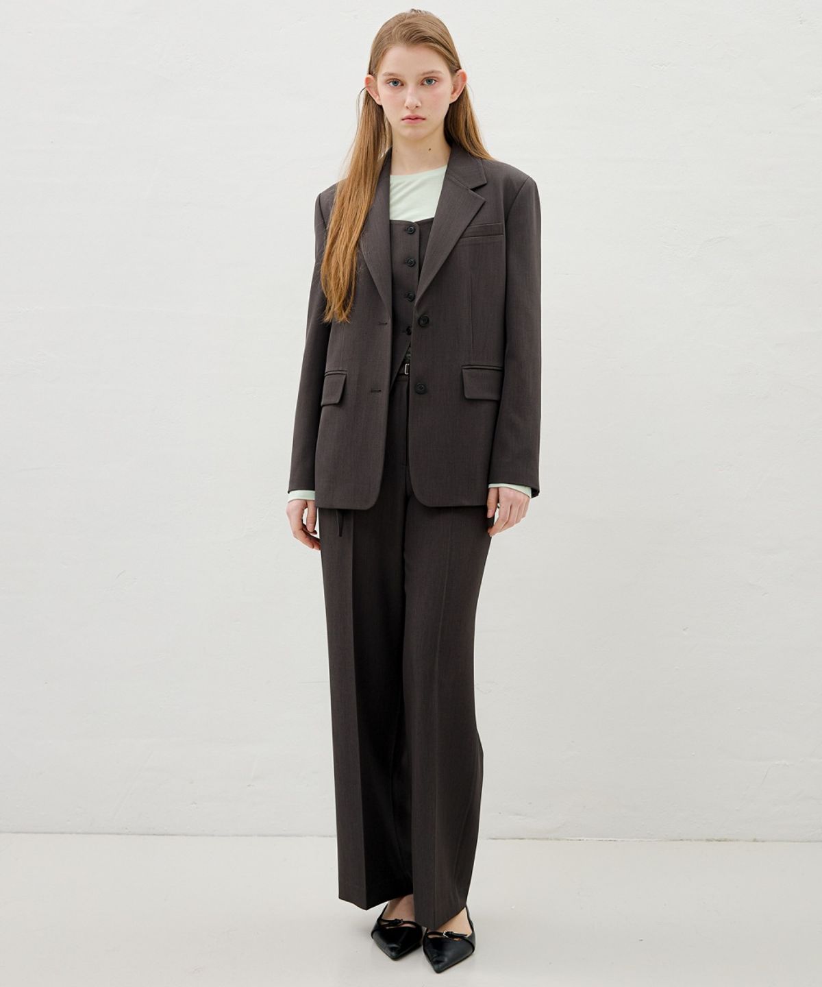 올리브 데 올리브(OLIVE DES OLIVE) 레직기 와이드 팬츠 OW6SL1510
