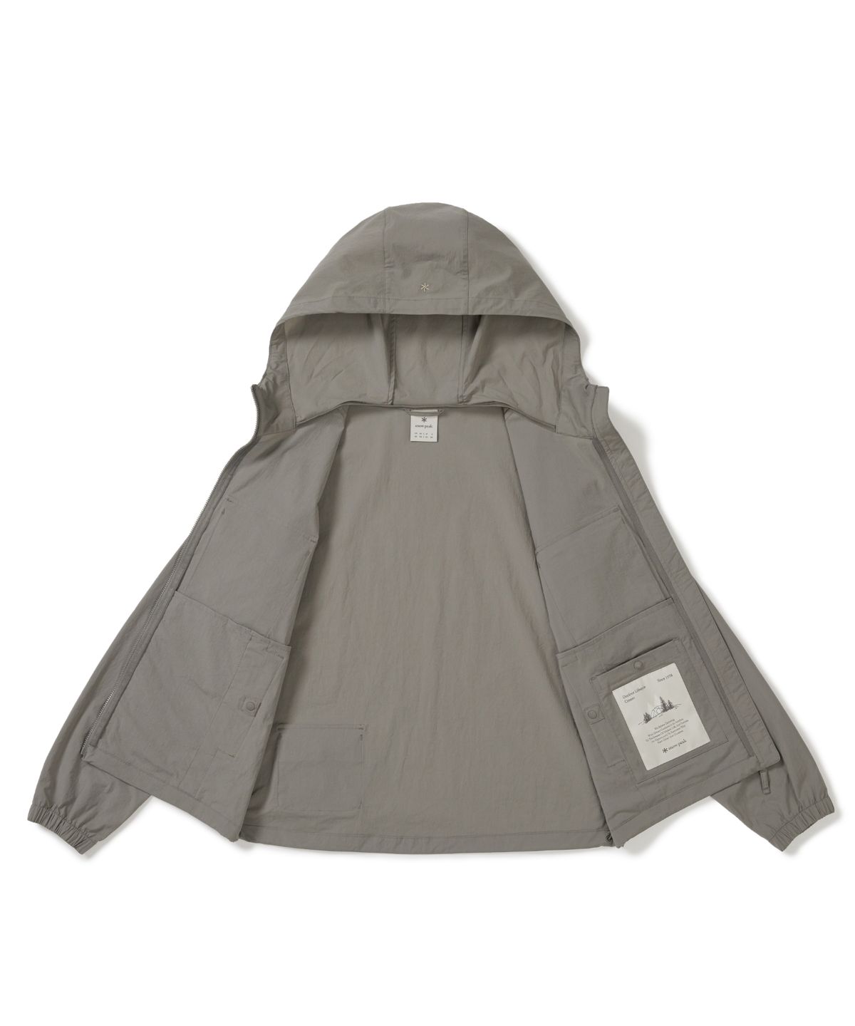 스노우피크 어패럴(SNOWPEAK APPAREL) 루트 여성 포켓 바람막이 (S26MWRWB61) Vintage Gray