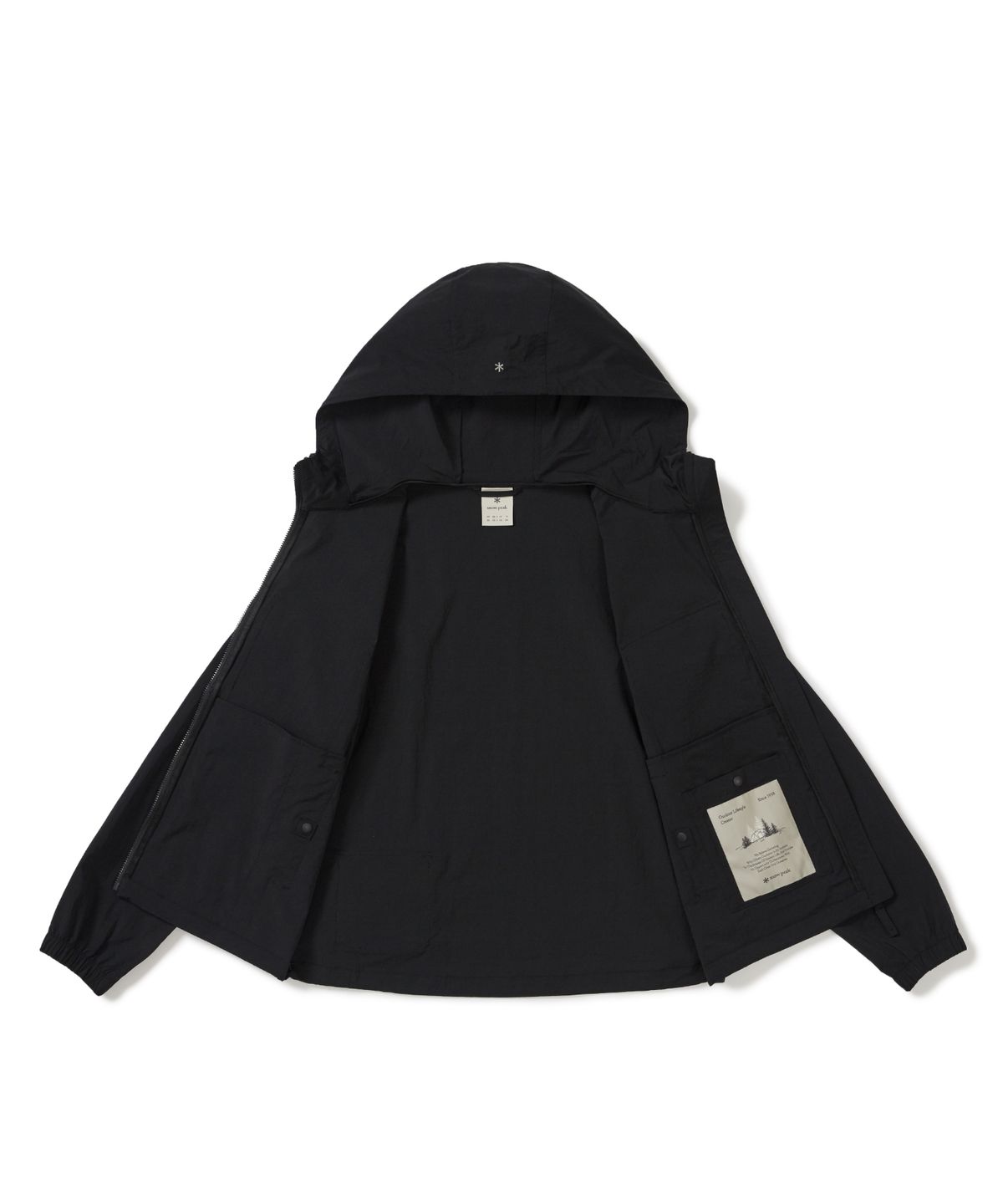 스노우피크 어패럴(SNOWPEAK APPAREL) 루트 여성 포켓 바람막이 (S26MWRWB61) Black