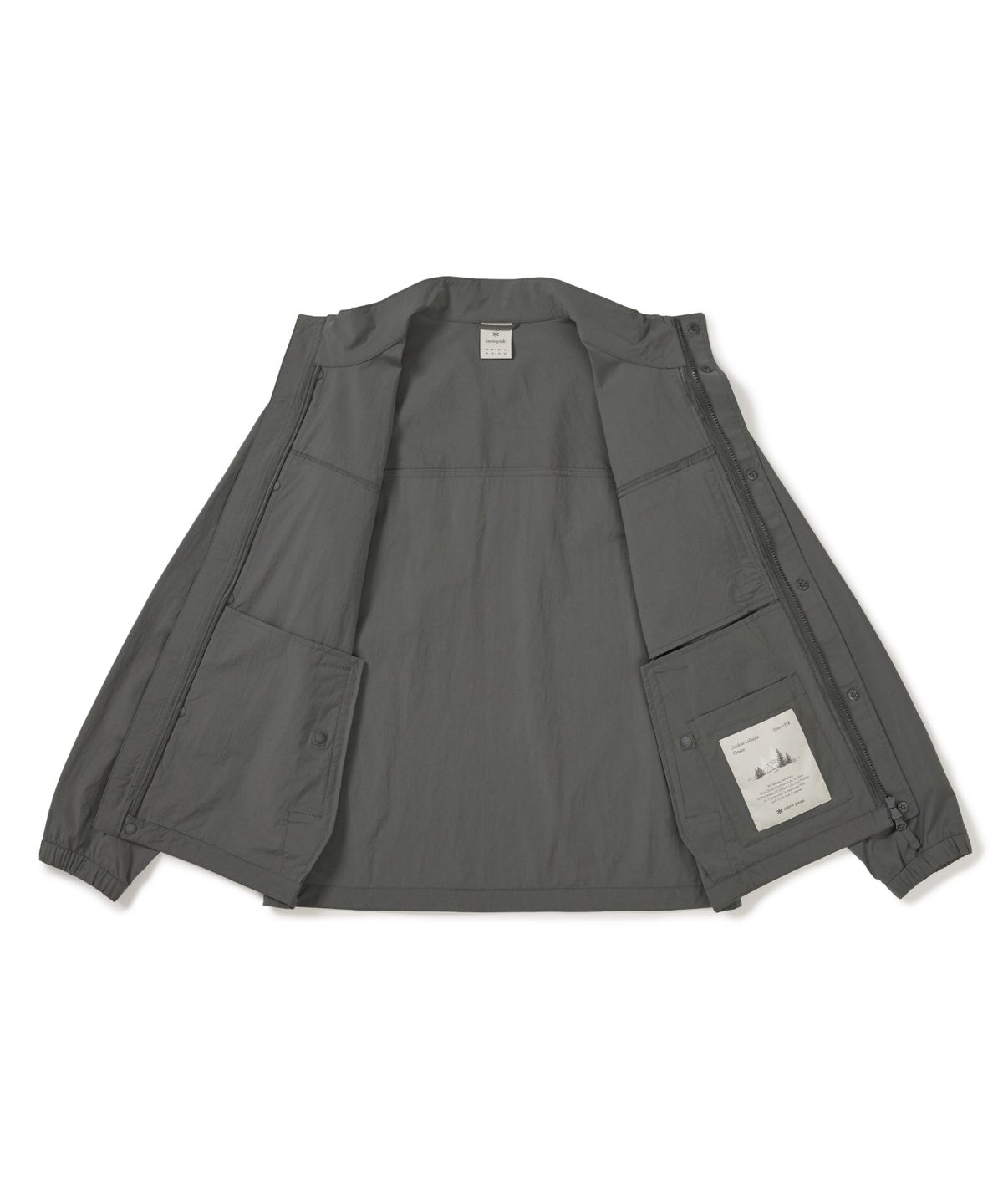스노우피크 어패럴(SNOWPEAK APPAREL) 루트 스탠드넥 바람막이 (S26MMRWB64) Dark Gray