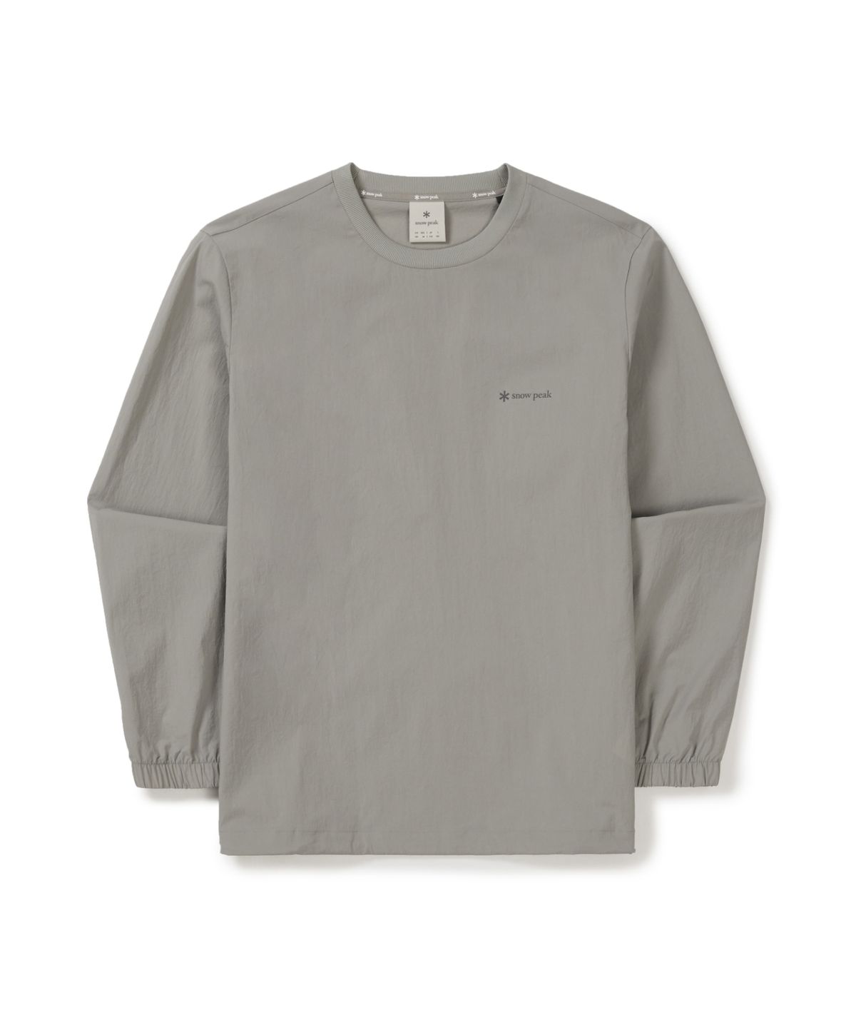 스노우피크 어패럴(SNOWPEAK APPAREL) 루트 레터링 우븐 패치 맨투맨 (S26MMRHT60) Fog Gray