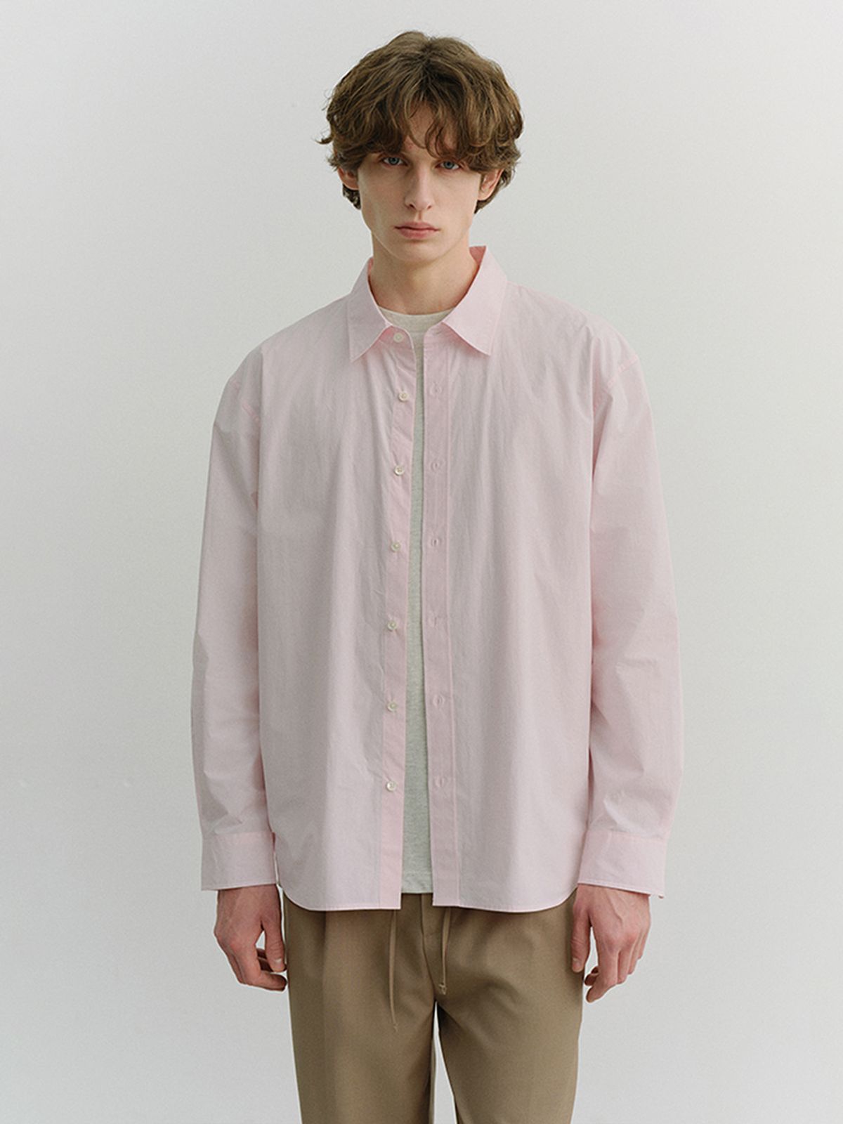 던스트 포 맨(DUNST FOR MEN) SOFT POPLIN SHIRT_UNISEX_UDSH6A103_SOFT PINK