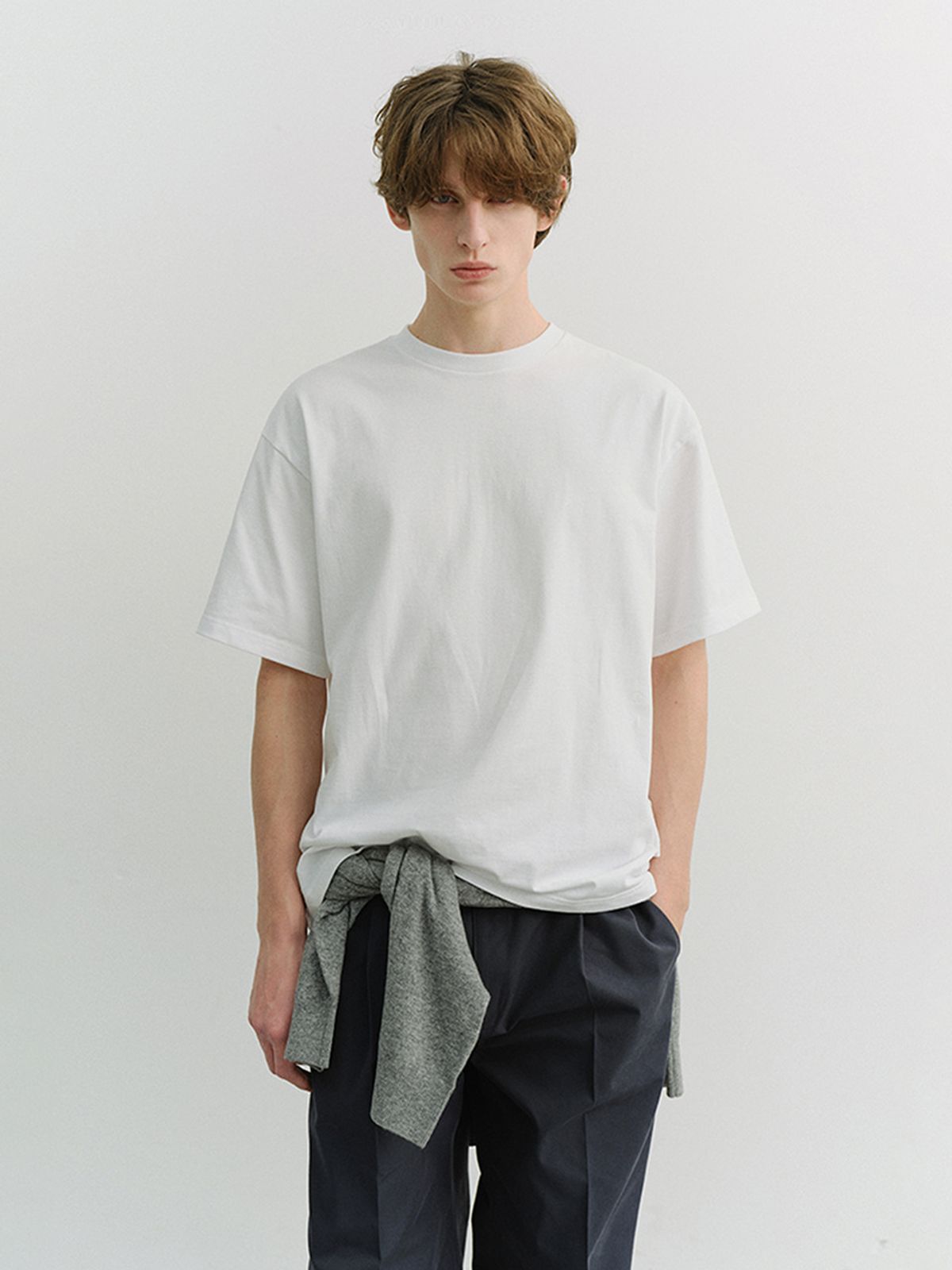던스트 포 맨(DUNST FOR MEN) LOOSE T-SHIRT_UNISEX_UDTS6A112_WHITE