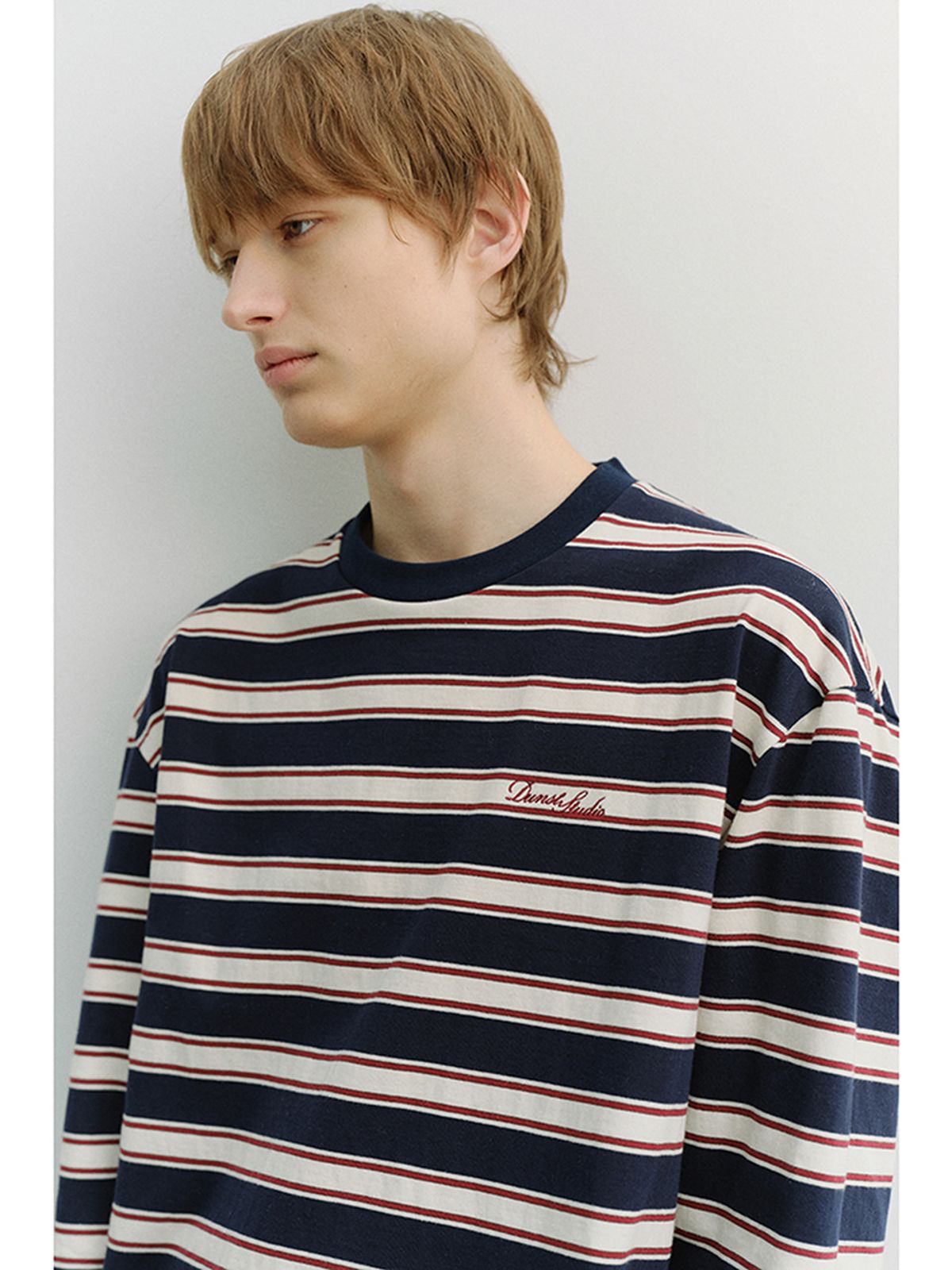 던스트 포 맨(DUNST FOR MEN) STRIPED T-SHIRT_UNISEX_UDTS6A106_NAVY STRIPE