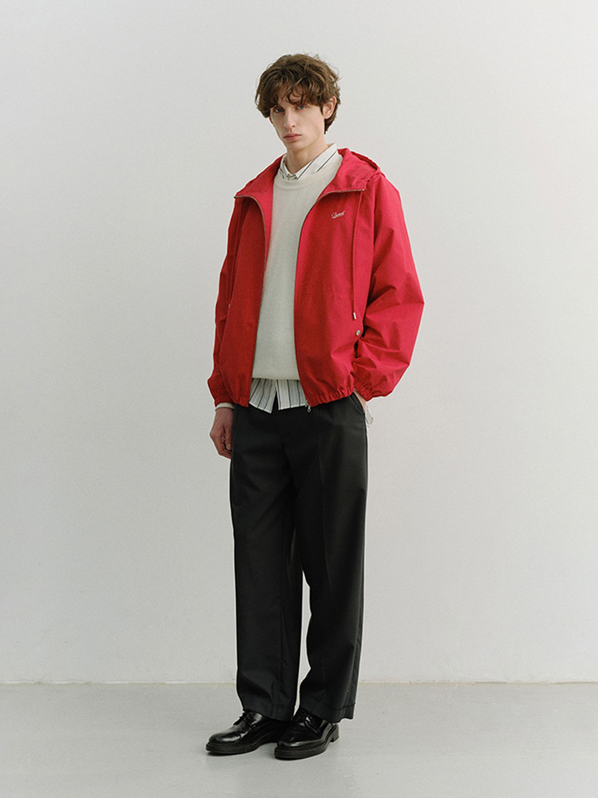 던스트 포 맨(DUNST FOR MEN) LOGO WINDBREAKER_UNISEX_UDJU6A113_RED