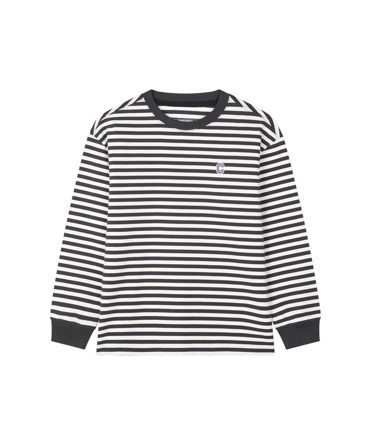 커버낫 키즈(COVERNAT KIDS) 베이직 스트라이프 롱슬리브 블랙 CK2601LTT2BK