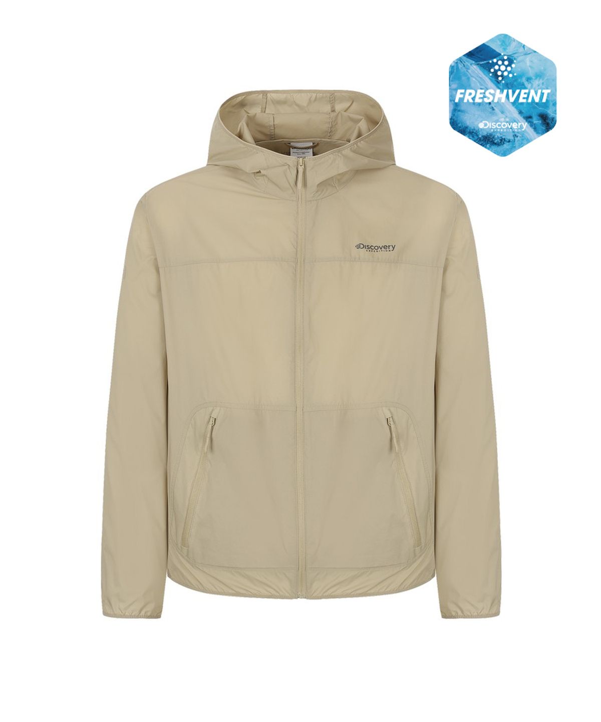 디스커버리 익스페디션(DISCOVERY EXPEDITION) 남성 프레시벤트2.0 패커블 바람막이 (L/BEIGE)