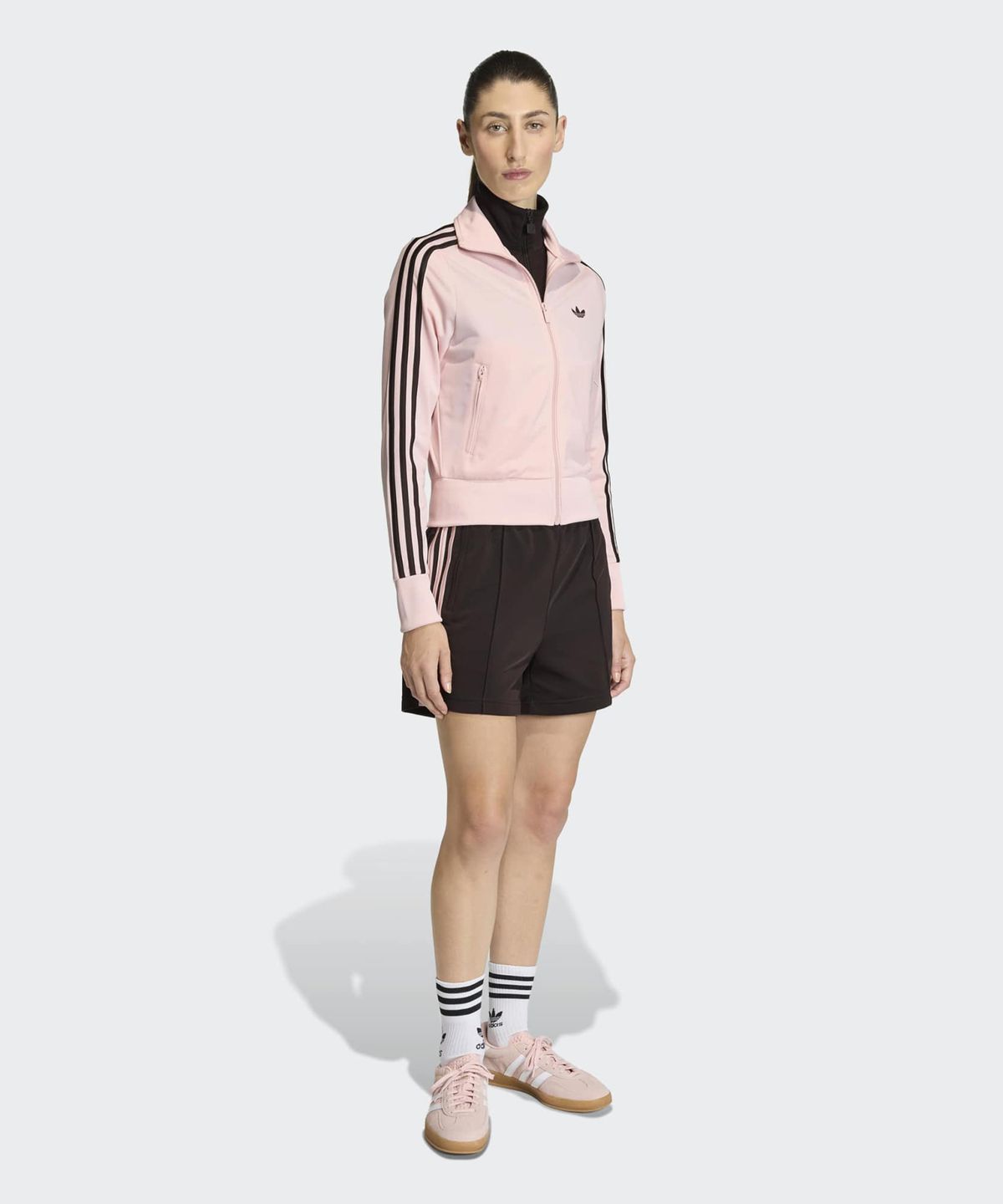 아디다스(ADIDAS) 파이어버드 클래식 트랙탑 - 샌디핑크:아우라커피 / KC6573
