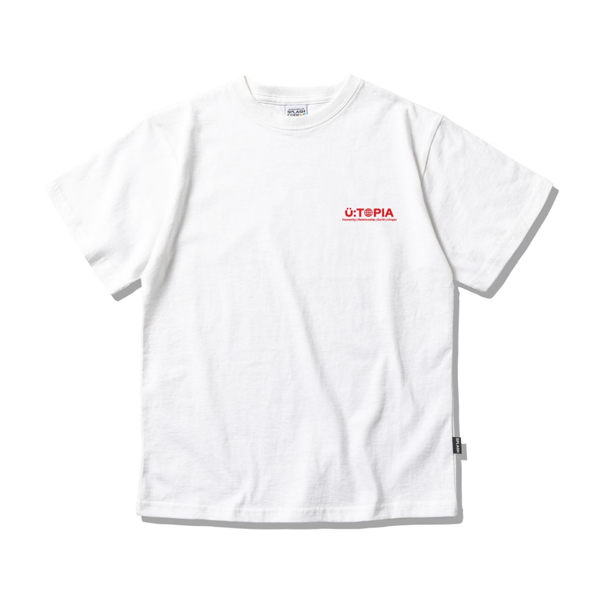 스플래시코드 키즈(SPLASHCODE KIDS) 키즈 반팔 티셔츠 화이트 - 유토피아 레드(Utopia Red)