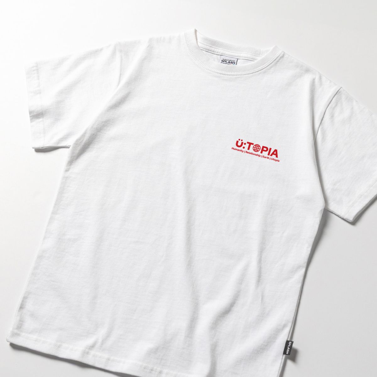 스플래시코드 키즈(SPLASHCODE KIDS) 키즈 반팔 티셔츠 화이트 - 유토피아 레드(Utopia Red)