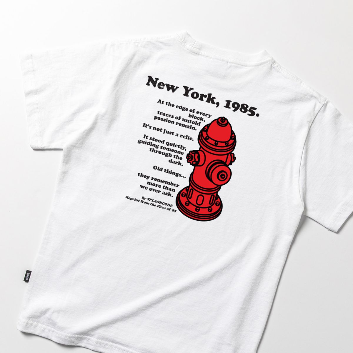스플래시코드 키즈(SPLASHCODE KIDS) 키즈 반팔 티셔츠 화이트 - 뉴욕 85(New York 85)