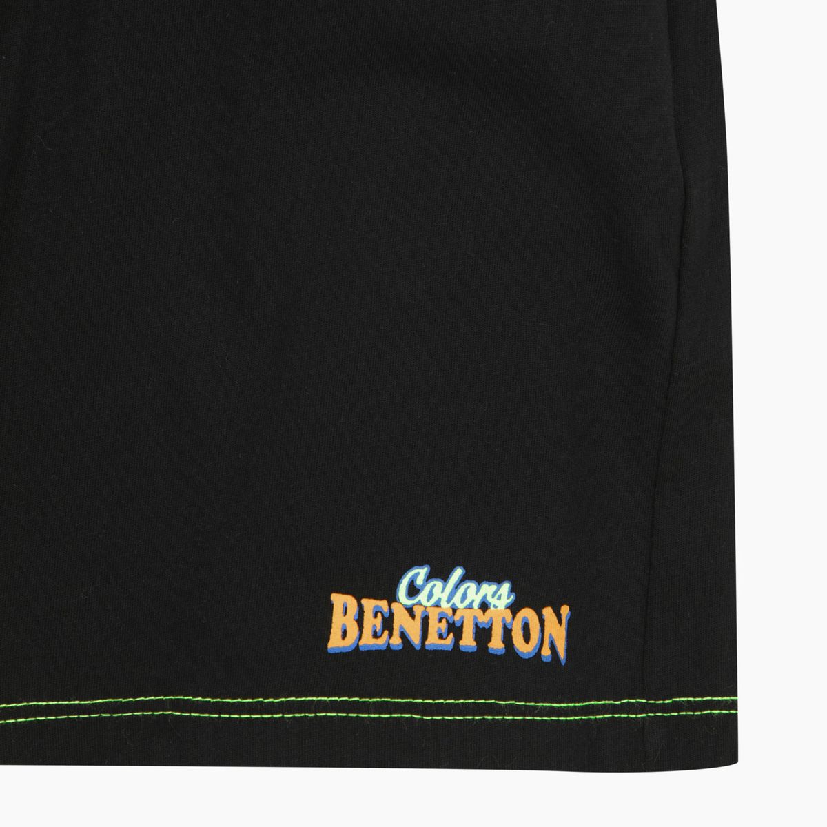 베네통키즈(BENETTONKIDS) 4부 그래픽 팬츠_QATP10631BK