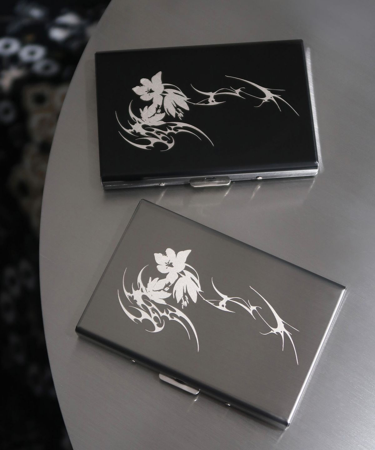 오아트(OART) Flower Metal Card Wallet [SILVER]