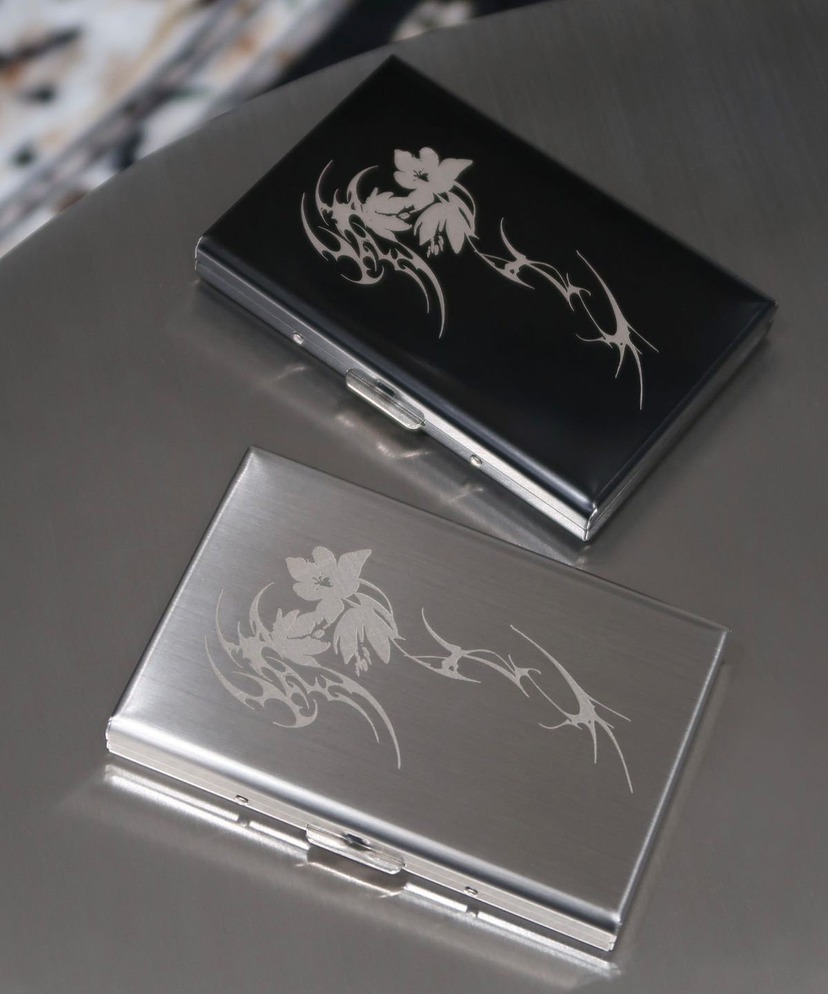 오아트(OART) Flower Metal Card Wallet [SILVER]