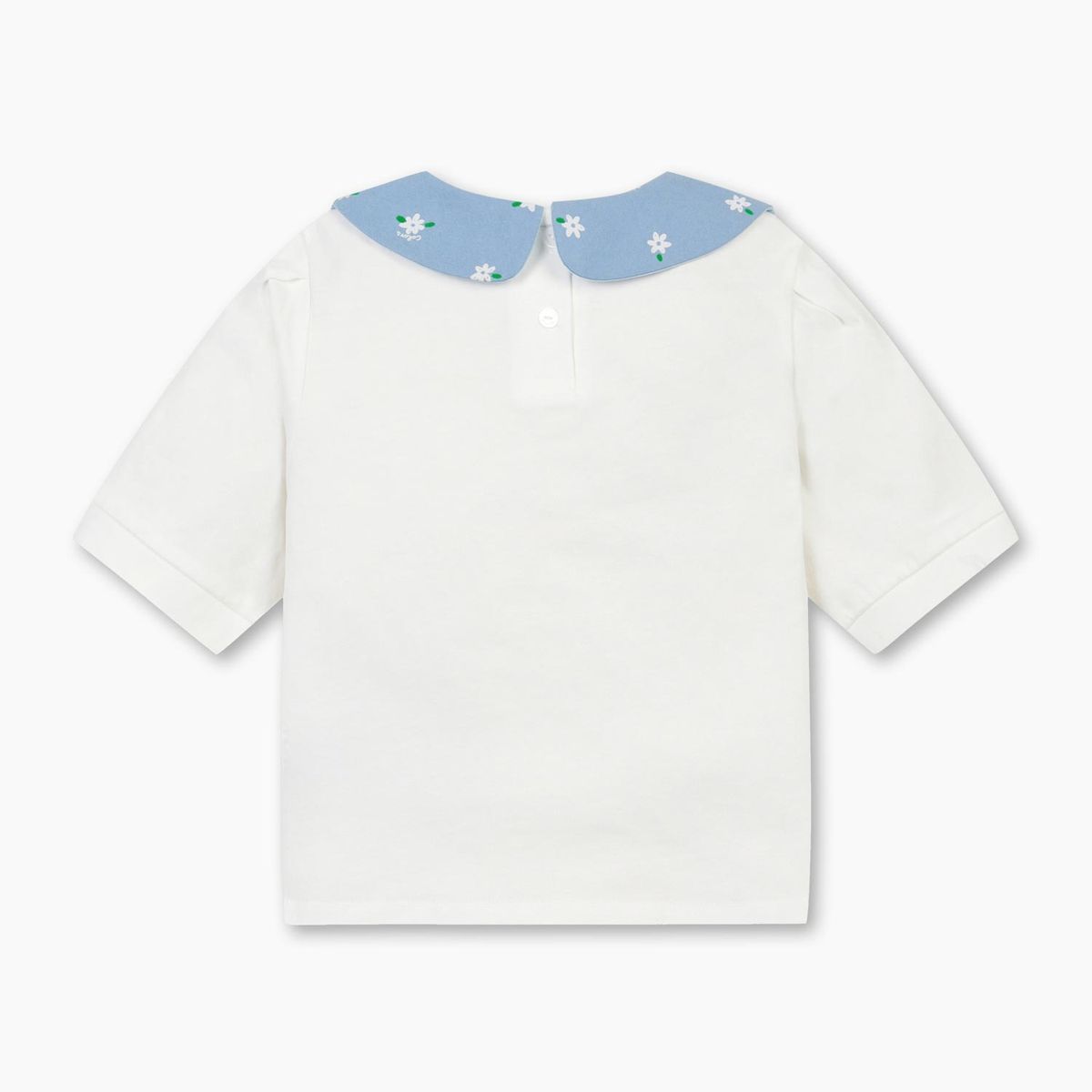 베네통키즈(BENETTONKIDS) 데이지 가든 해지 카라 티셔츠_QATS08611IV