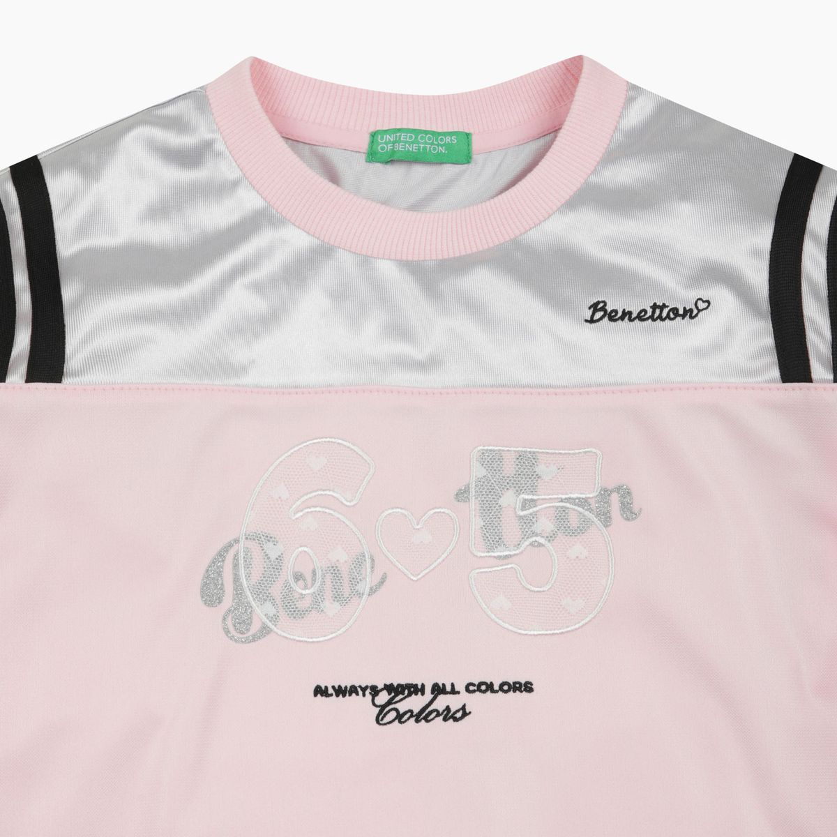 베네통키즈(BENETTONKIDS) 샤이니 풋볼 티셔츠_QATS15611PK