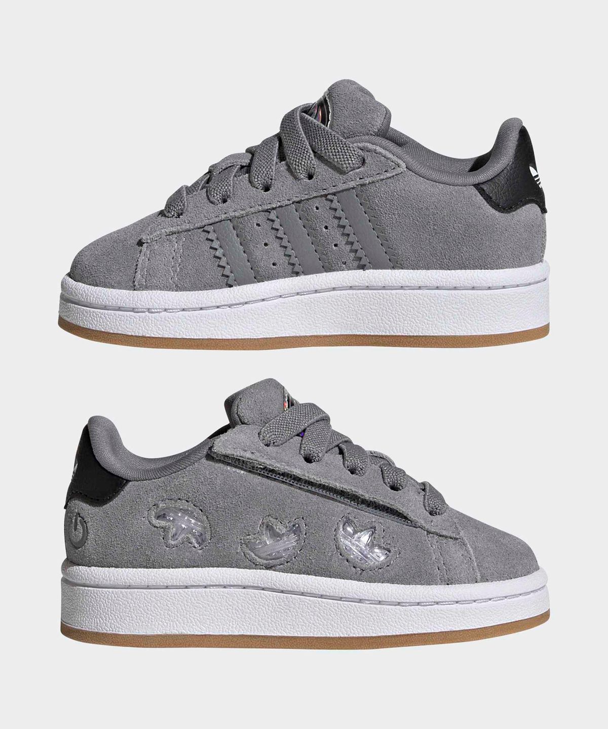 아디다스 키즈(ADIDAS KIDS) 캠퍼스 00s LED 라이츠 컴포트 클로저 엘라스틱레이스 토들러 - 그레이 / IH6384