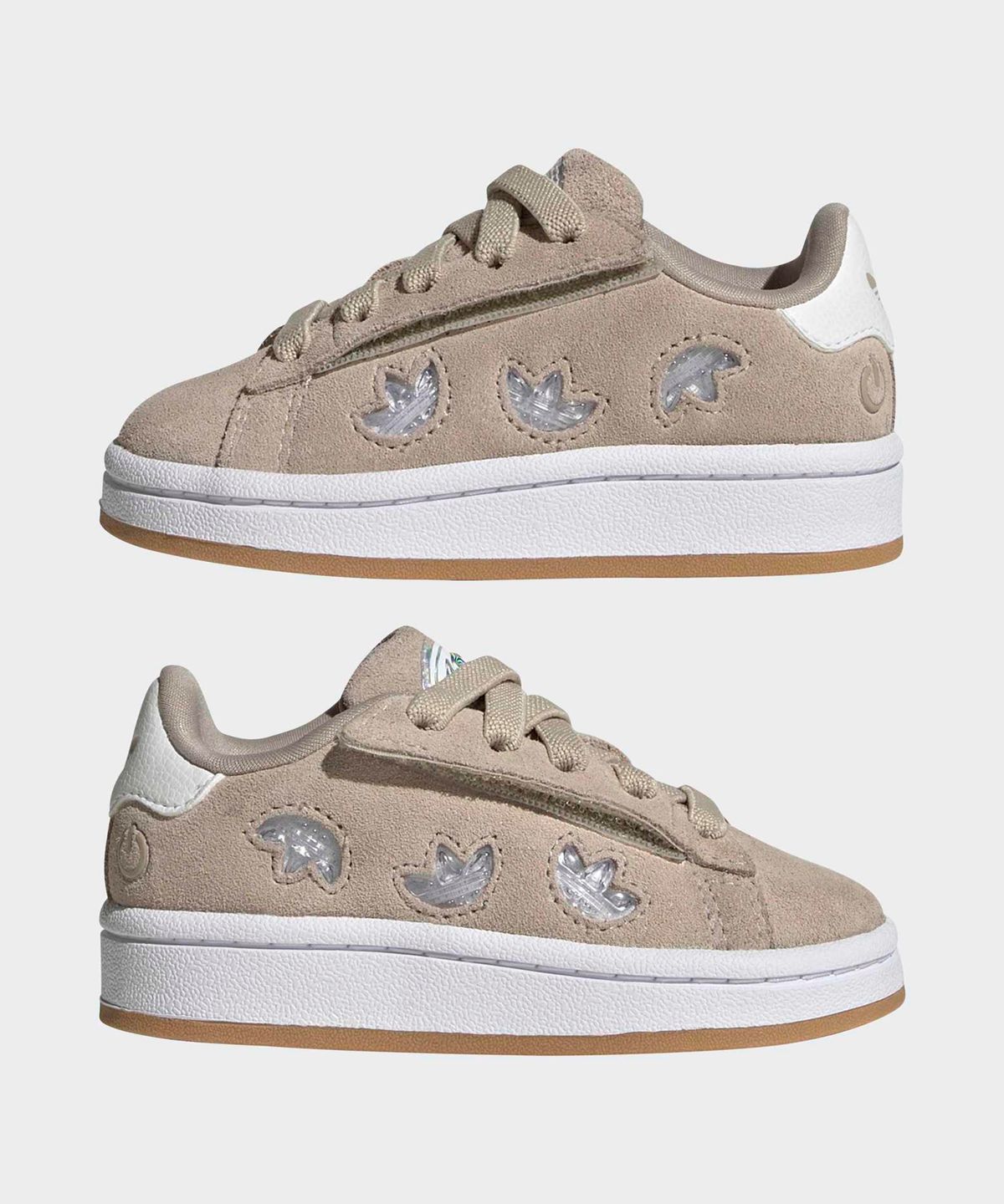 아디다스 키즈(ADIDAS KIDS) 캠퍼스 00s LED 라이츠 컴포트 클로저 엘라스틱레이스 토들러 - 베이지 / IH6385