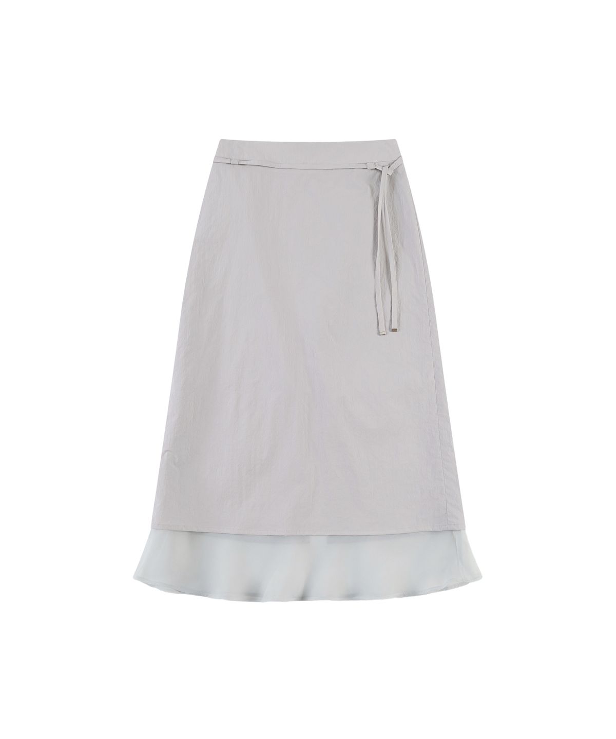 반원 아틀리에(VANONE ATELIER) P3284 오버레이 미디 스커트_Light gray