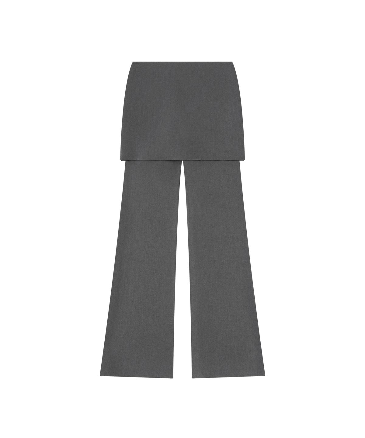 반원 아틀리에(VANONE ATELIER) P3296 오버레이 스커트 팬츠_Charcoal