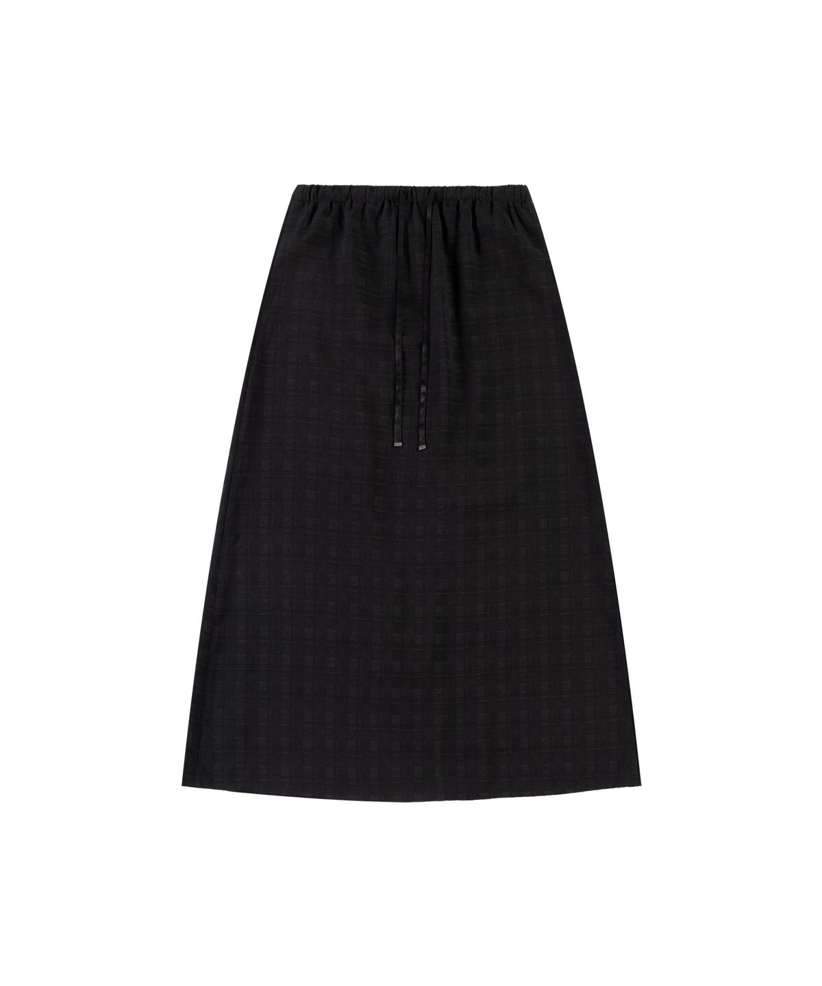 반원 아틀리에(VANONE ATELIER) P3298 맥시 체크 스커트_Black