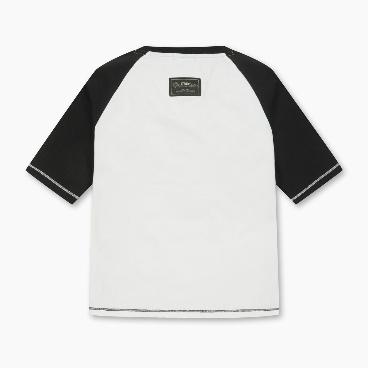 베네통키즈(BENETTONKIDS) 5부 래글런 티셔츠_QATS12611IV