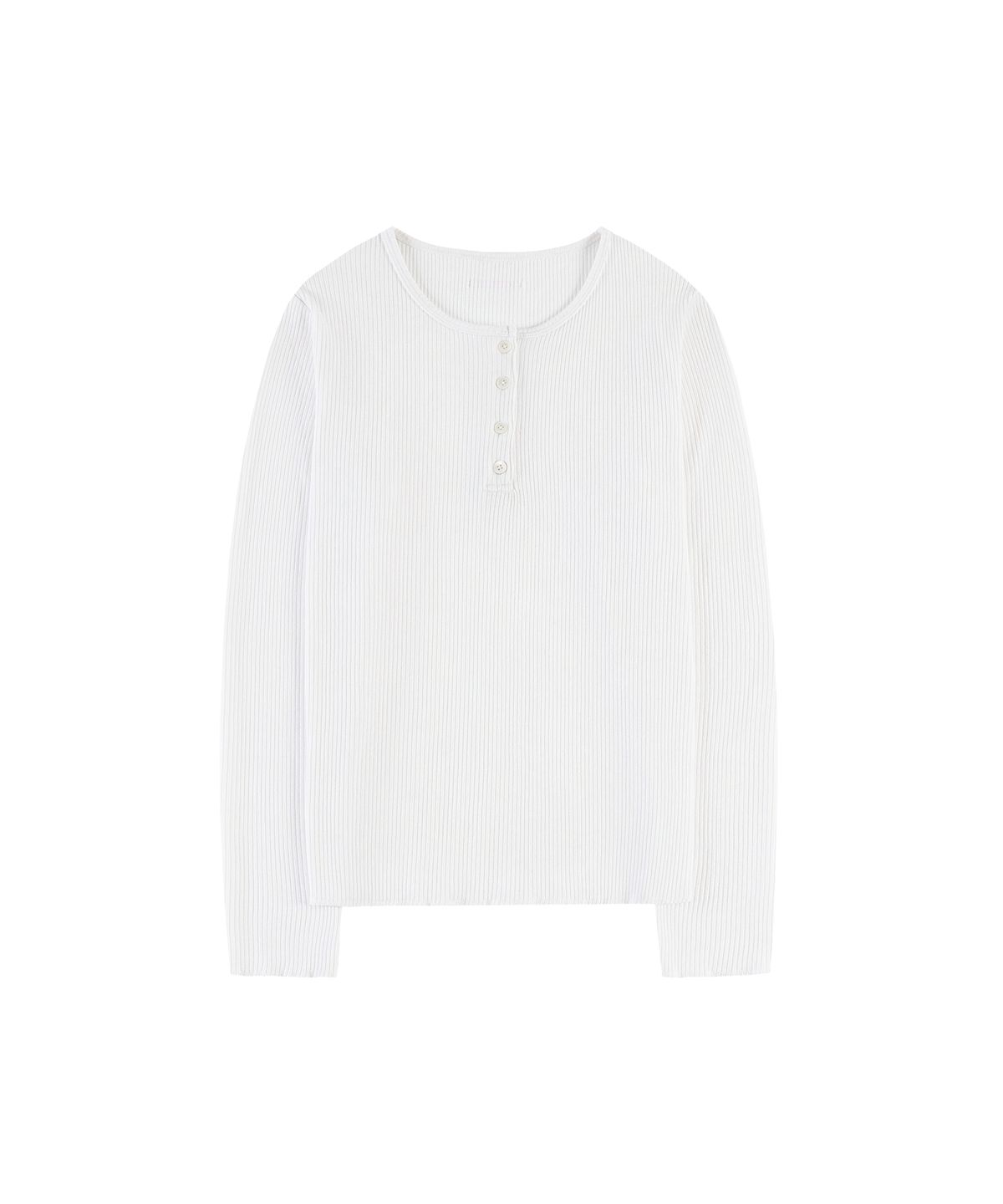 반원 아틀리에(VANONE ATELIER) A3571 에센셜 헨리넥 티셔츠_White