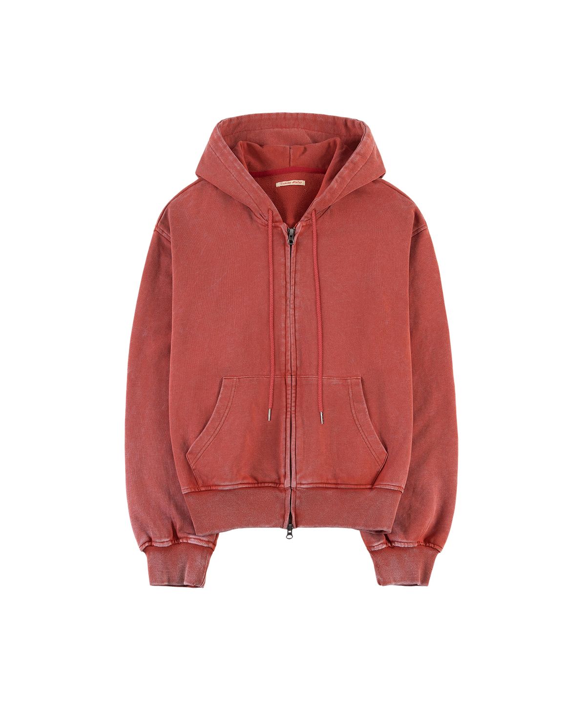 반원 아틀리에(VANONE ATELIER) A3572 워시드 후드 집업_Red