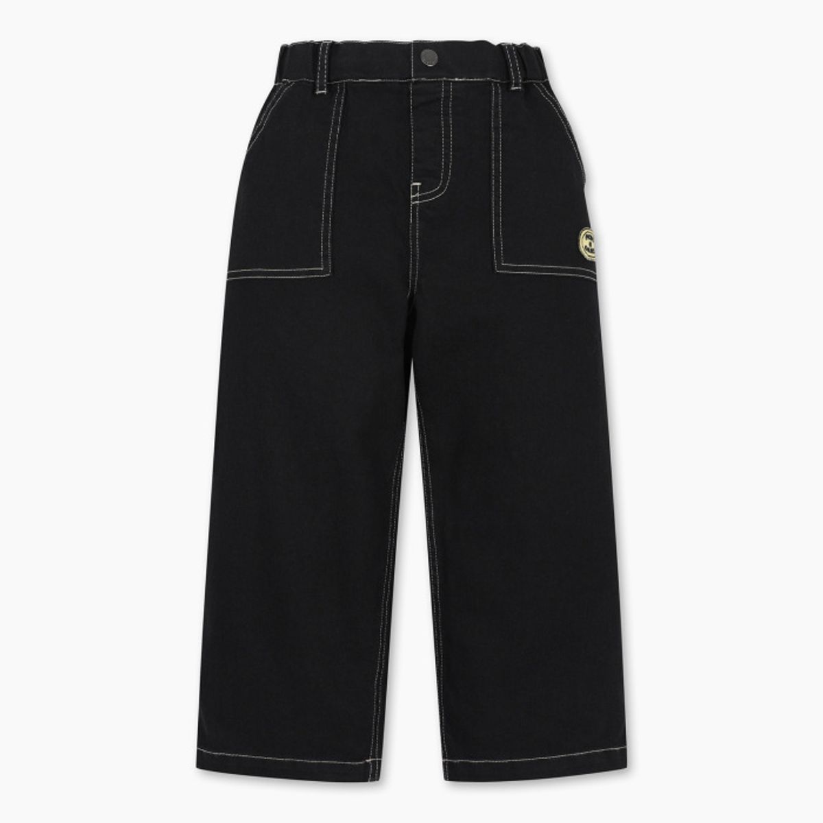 베네통키즈(BENETTONKIDS) 컬러 배기 팬츠_QADP05611BK