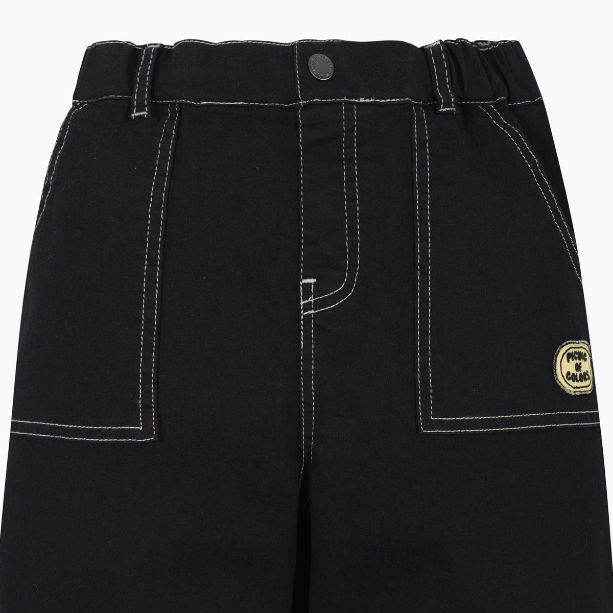 베네통키즈(BENETTONKIDS) 컬러 배기 팬츠_QADP05611BK