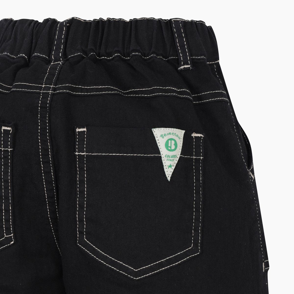 베네통키즈(BENETTONKIDS) 컬러 배기 팬츠_QADP05611BK
