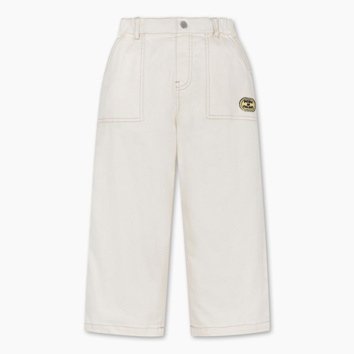 베네통키즈(BENETTONKIDS) 컬러 배기 팬츠_QADP05611IV