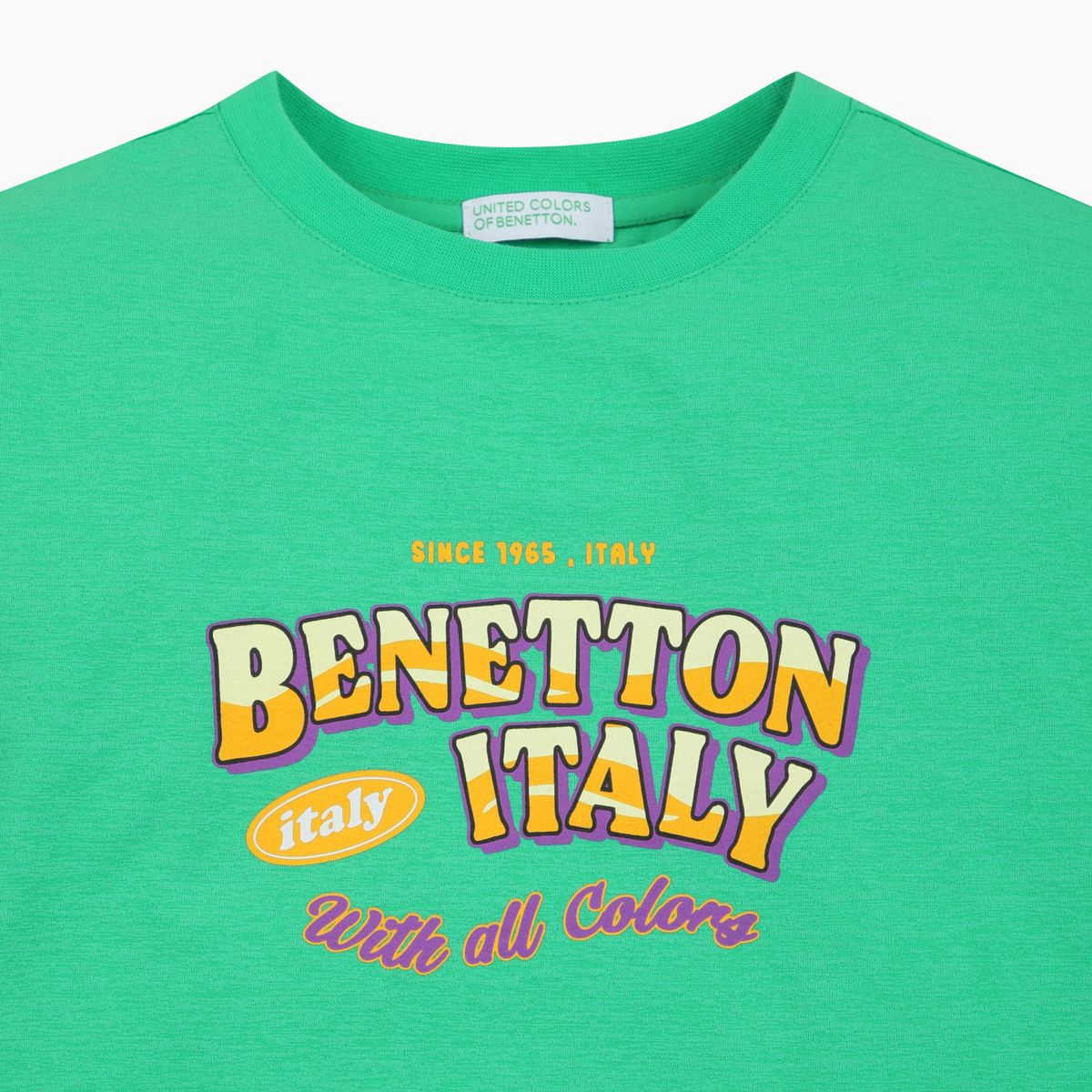 베네통키즈(BENETTONKIDS) 기능성 그래픽 티셔츠_QATS27631GN