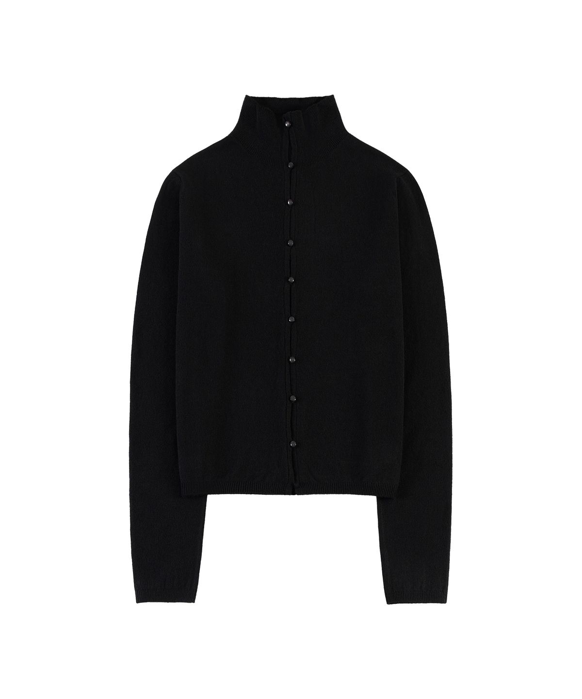 반원 아틀리에(VANONE ATELIER) KN4282 울 블렌드 하이넥 카디건_Black