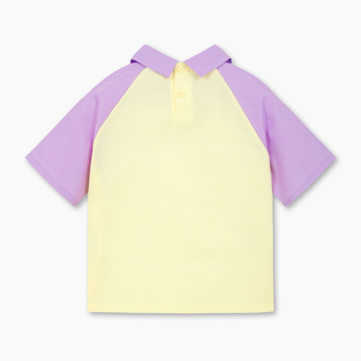 베네통키즈(BENETTONKIDS) 래글런 와플 카라 티셔츠_QATS25631LV