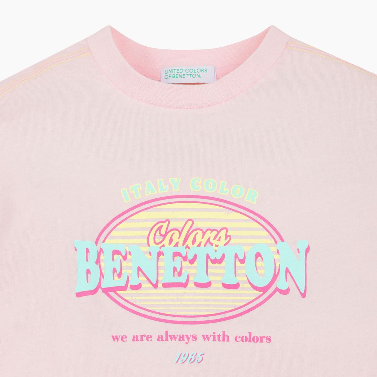 베네통키즈(BENETTONKIDS) 로고 플레이 티셔츠_QATS26631PK