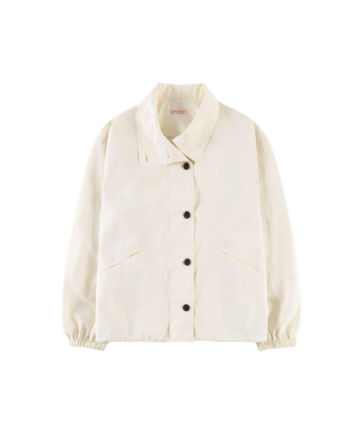 반원 아틀리에(VANONE ATELIER) O3767 하이넥 윈드브레이커_Cream