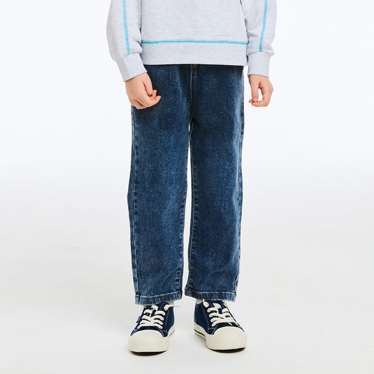 베네통키즈(BENETTONKIDS) 워싱 데님 팬츠_QADP12611NY