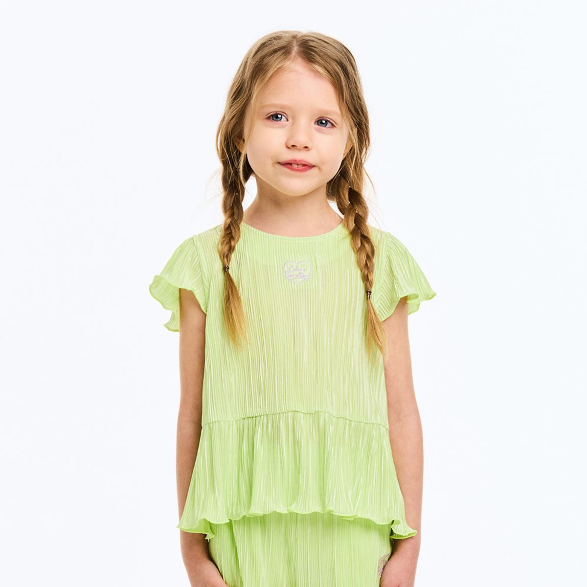 베네통키즈(BENETTONKIDS) 보드레 플레어 블라우스_QAWS04631LA