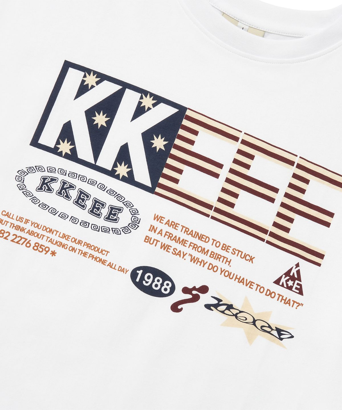 케이케이이이이(KKEEE) 아메리칸 카드 오버핏 반팔티(2color)