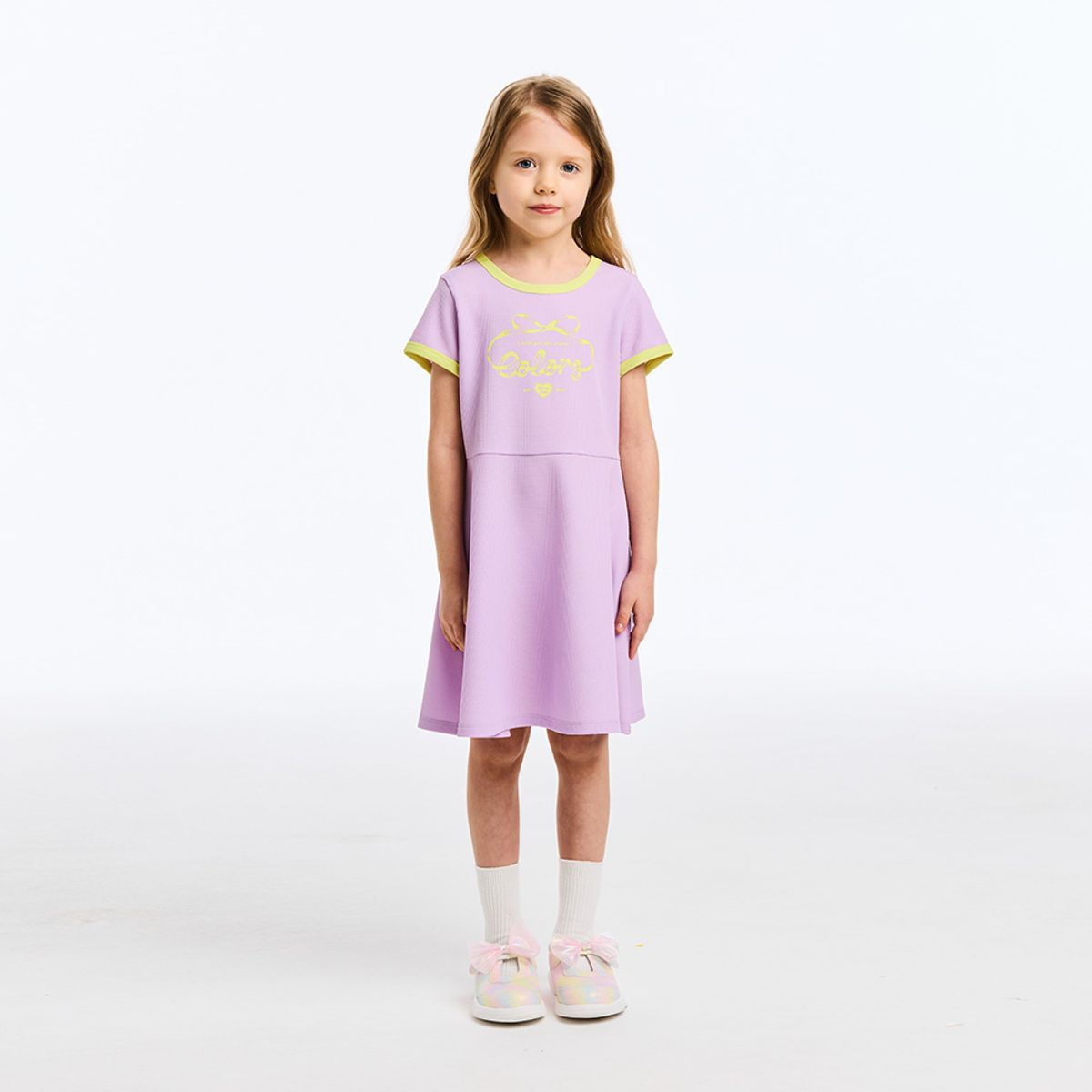 베네통키즈(BENETTONKIDS) 와플 플레어 원피스_QAOP19631LV