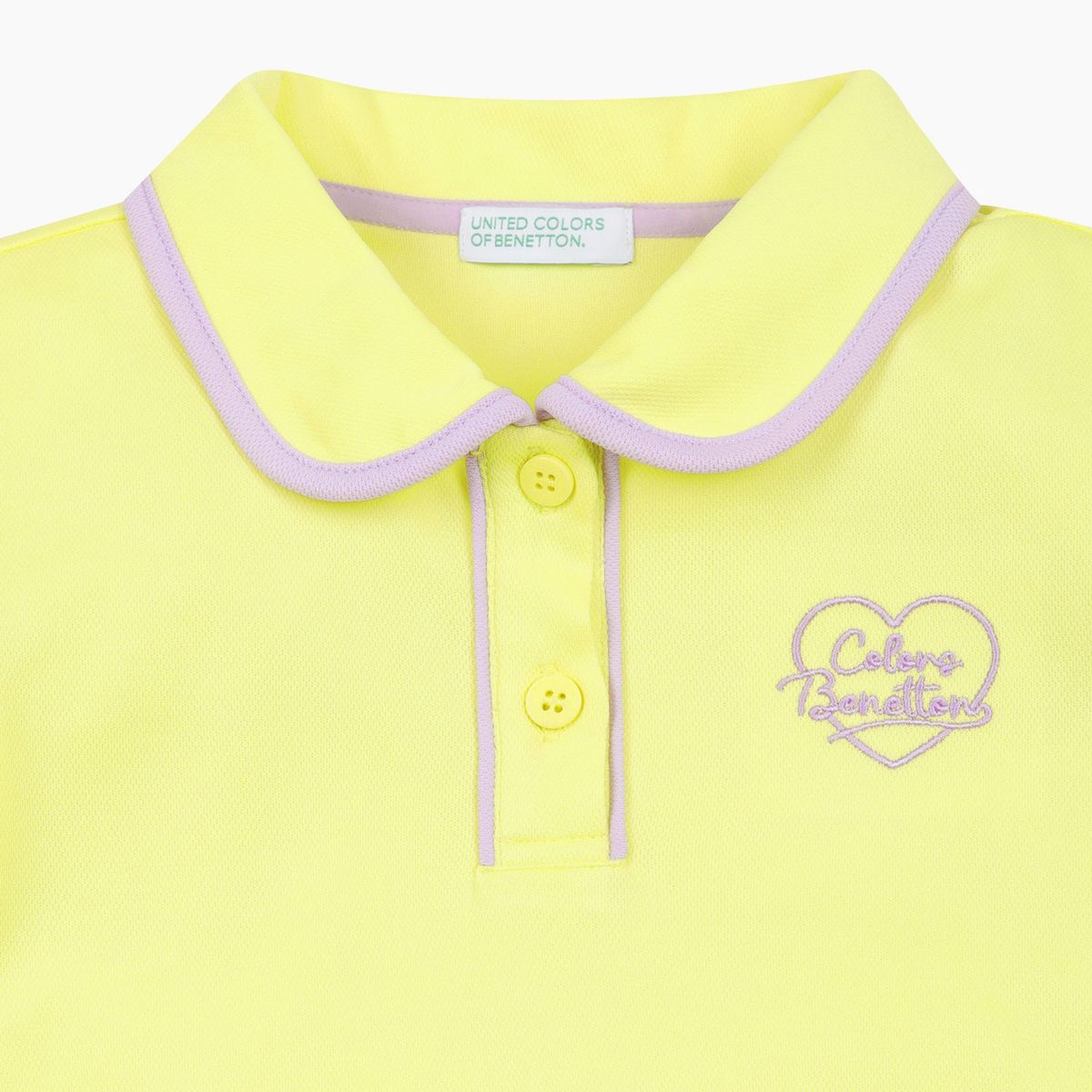 베네통키즈(BENETTONKIDS) 컬러팝 피케 플리츠 원피스_QAOP18631YE