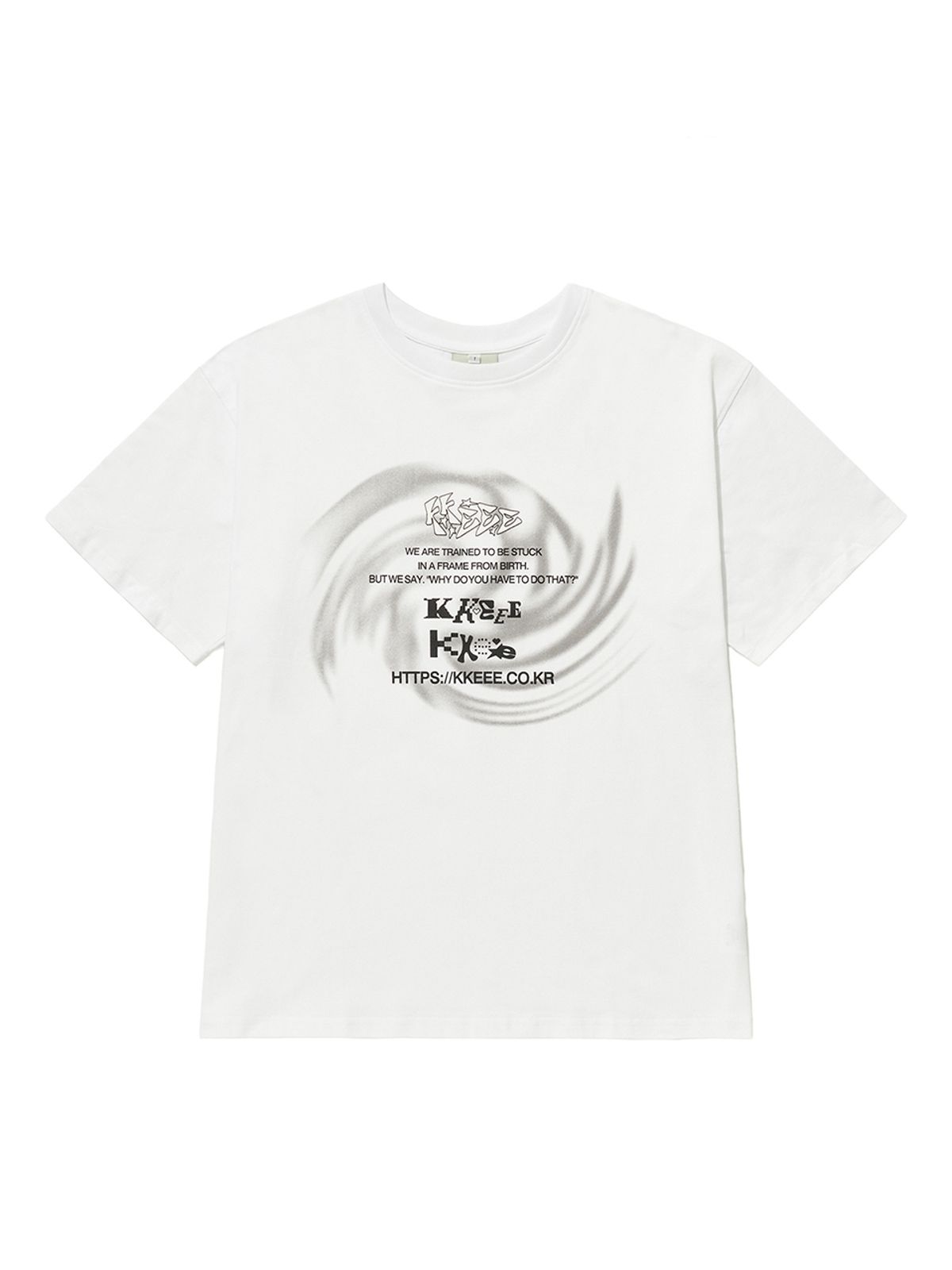 케이케이이이이(KKEEE) 로고 서클 오버핏 반팔티(2color)